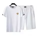 versace short sleeve full tracksuit medusa broderie white